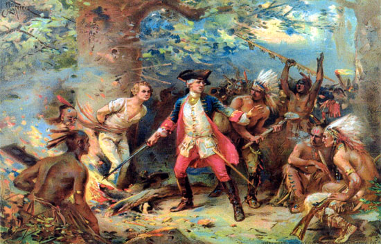 Rescue of Major Israel Putnam Near Glens Falls, 1758